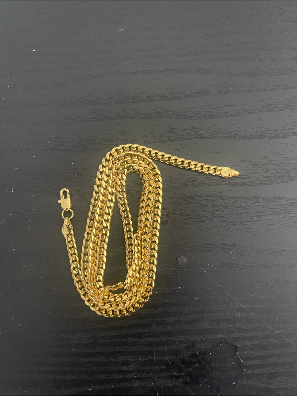 Men's Gold Curb Chain Necklace – Polished Gold-Tone Link